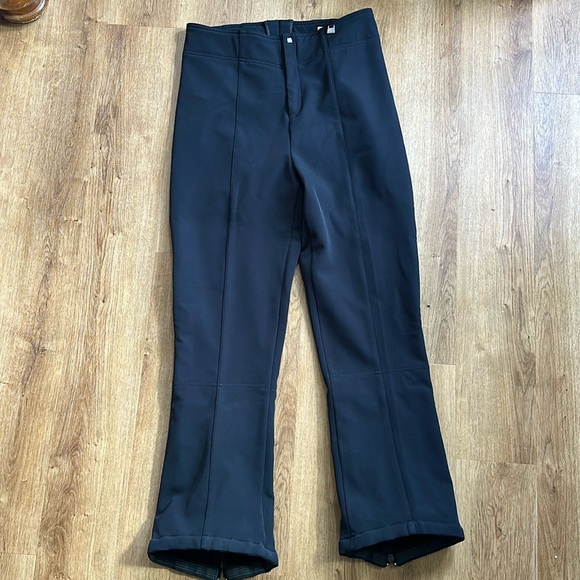 NILS Sportswear Entrant High Waist fleece lined Black Ski Snow Pants size 12 reg - Picture 1 of 11